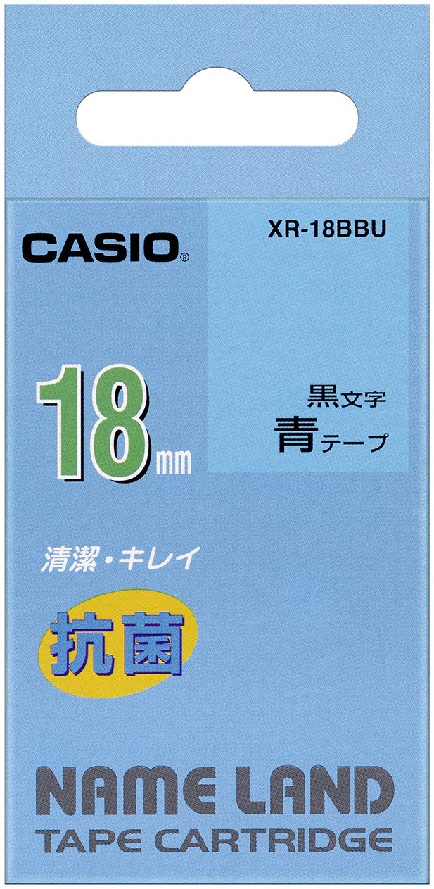 카시오 네임랜드 블루 XR-18BBU 18mm 라벨테이프 블루