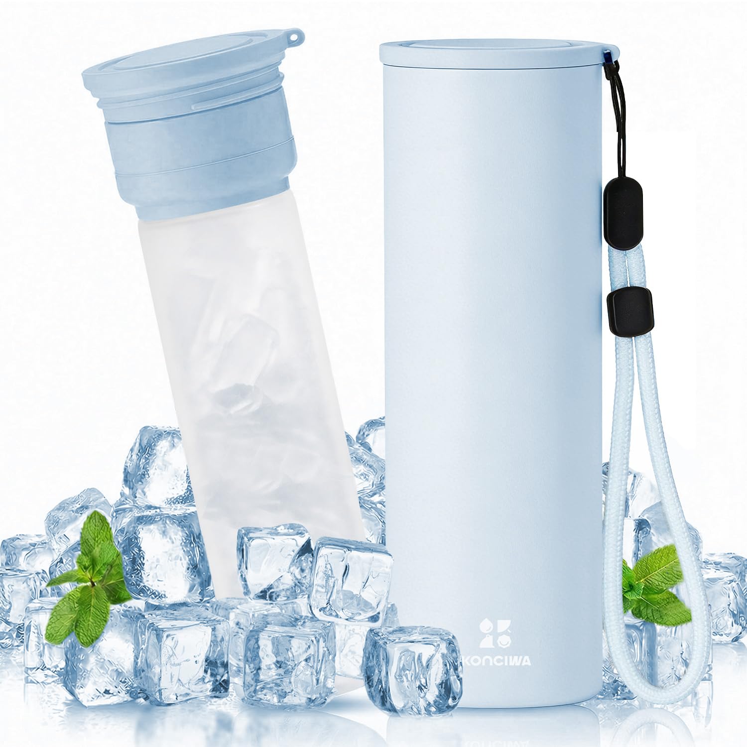 콘치와 Series FREE 라이트블루 260ml 미니 아이스팩 보틀 진공단열