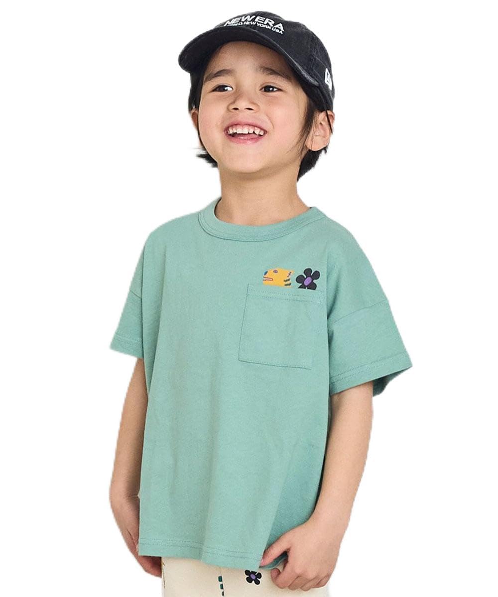 마키즈 포켓 삐죽 반팔 티셔츠 0010361143 Ｅ６０그린 M(110-120)