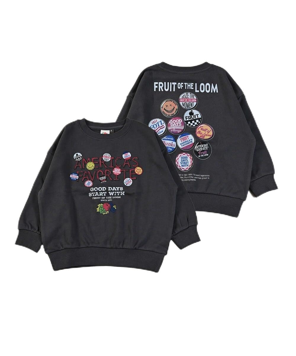 마키즈 FRUIT OF THE LOOM 맨투맨 별주 프린트 B70 차콜 90