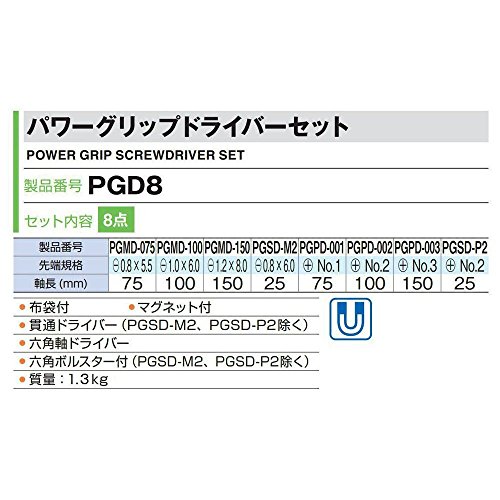 토네 파워그립 블랙 드라이버 세트 PGD8 8종 이미지 3