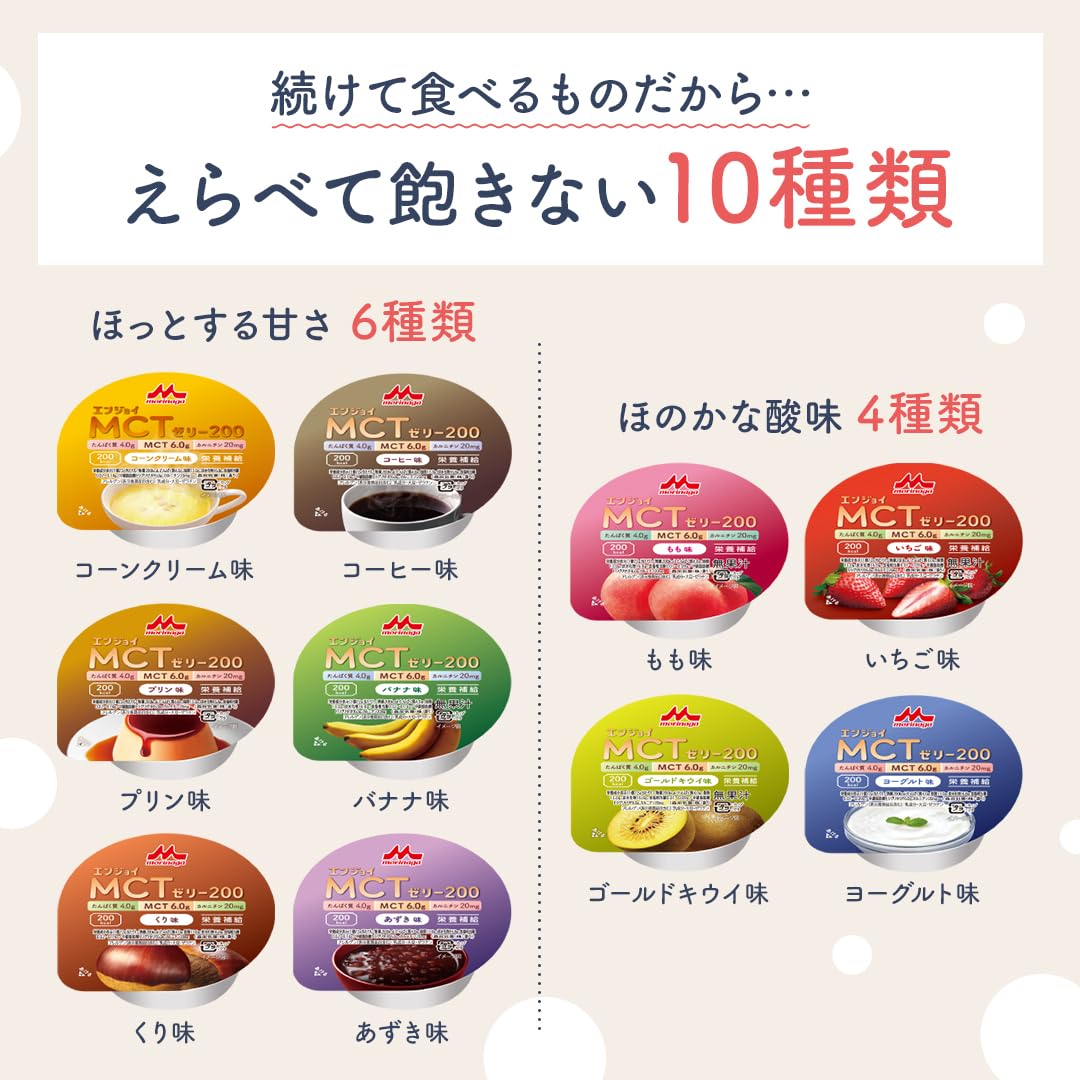 모리나가 엔조이 MCT 젤리 200 밤맛 72g 24개입 고칼로리 영양보충식 이미지 6