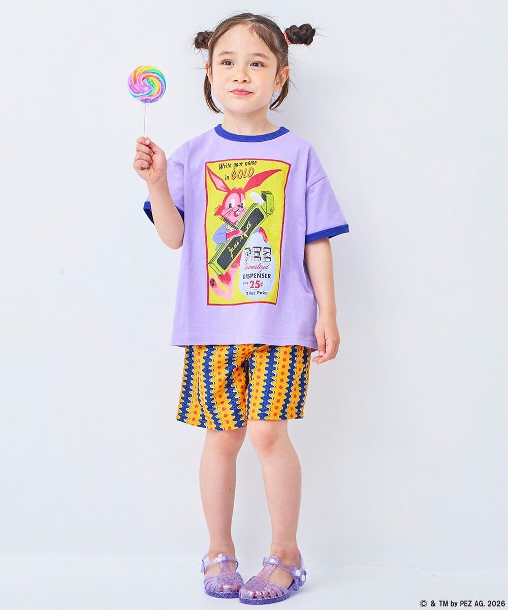 마키즈 PEZ 별주 프린트 반팔 티셔츠 B70 차콜 120 이미지 4