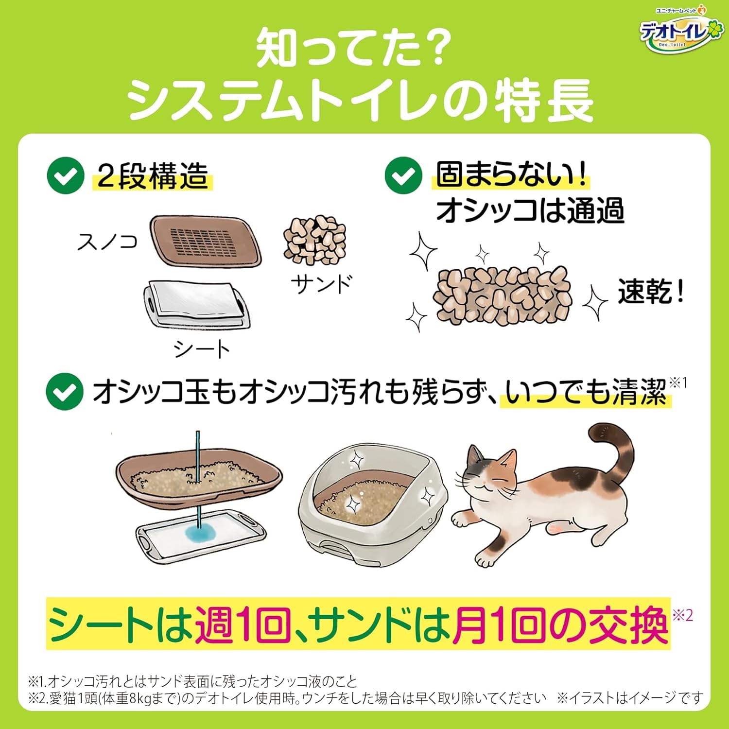 유니참 데오토일렛 내추럴 아이보리 새끼고양이-5kg 성묘용 고양이 화장실 본체 세트 이미지 4
