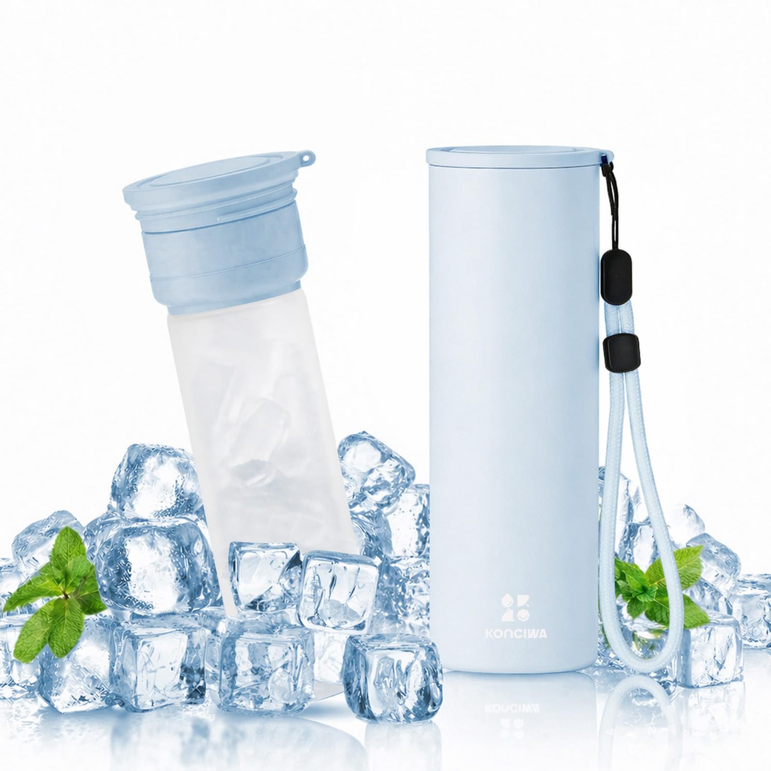 콘치와 Series FREE 라이트블루 180ml 미니 아이스팩 보틀 진공단열