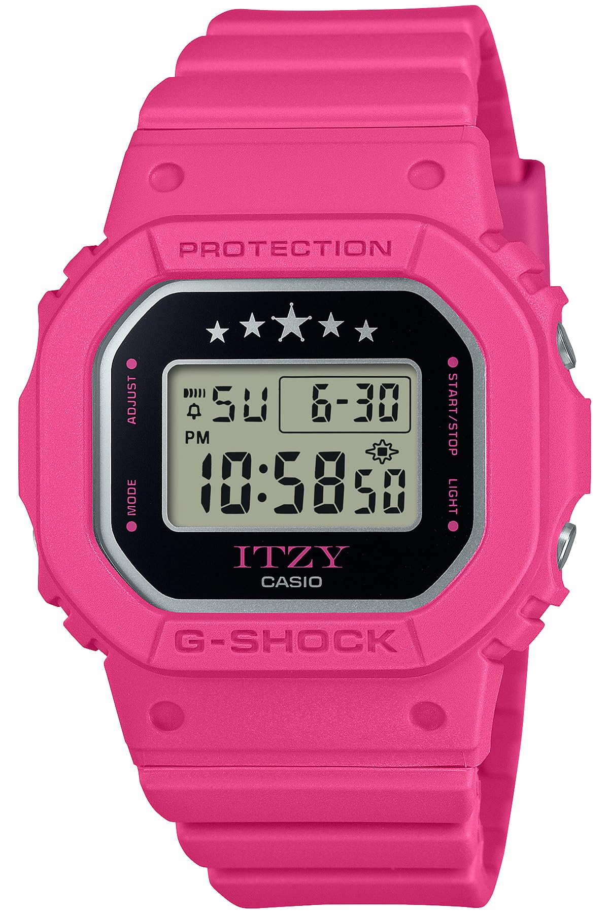 카시오 지샥 미드사이즈 ITZY 콜라보 GMD-S5610IT-4AJR BASIC 푸샤핑크