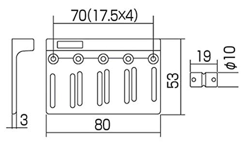 고토 201B-4C 베이스 브릿지 크롬 4현 Gotoh 이미지 3