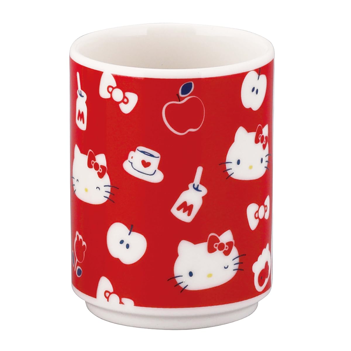 야마카 이로도리 헬로키티 HK203-327 300ml 스시 찻잔 레드 이미지 3