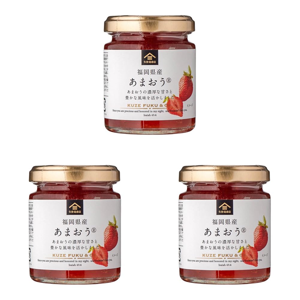 쿠제후쿠상점 딸기잼 후쿠오카산 아마오우 115g Pack of 후쿠오카현산