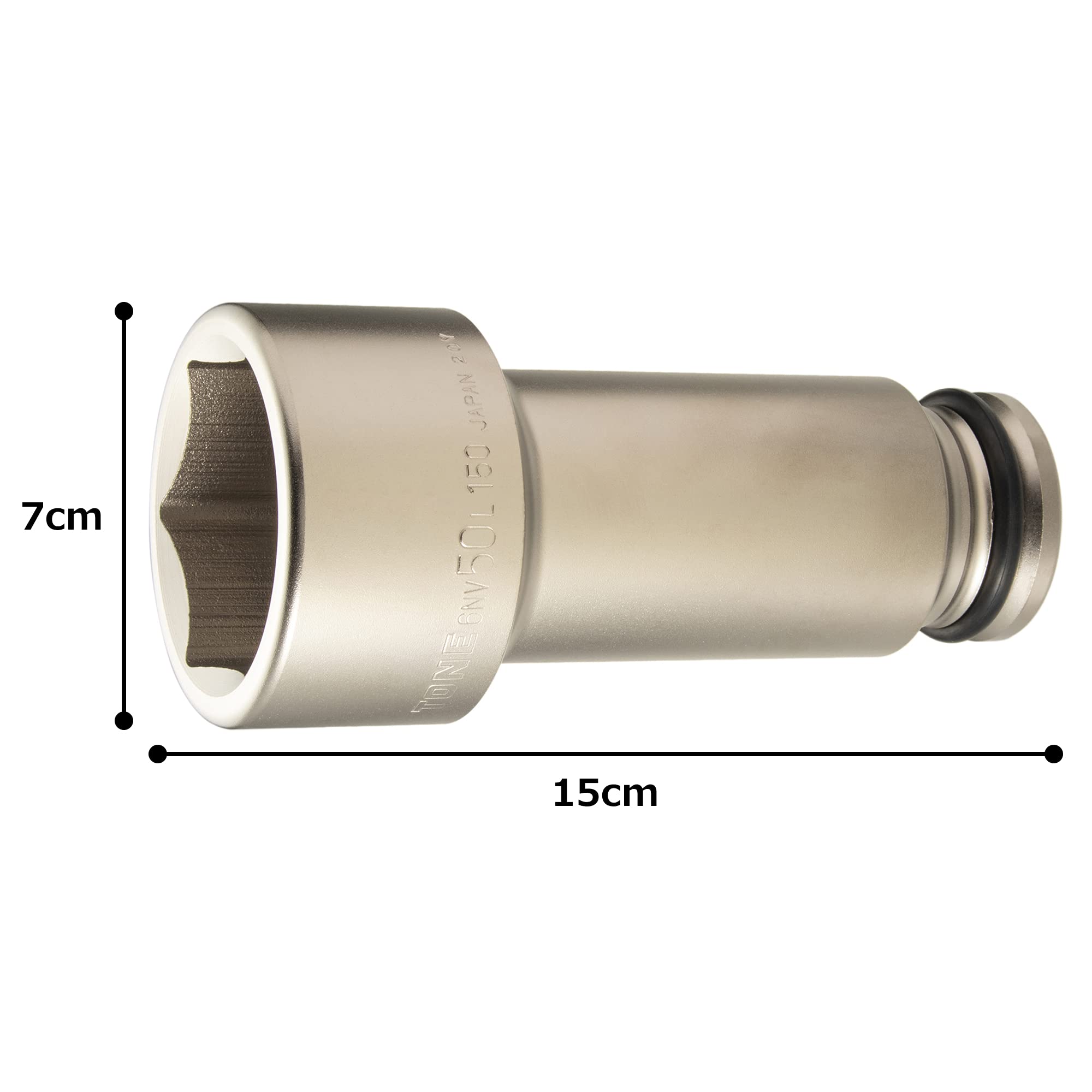 토네 6NV-50L150 50mm 임팩트 초롱 소켓 6각 19.0mm 이미지 4