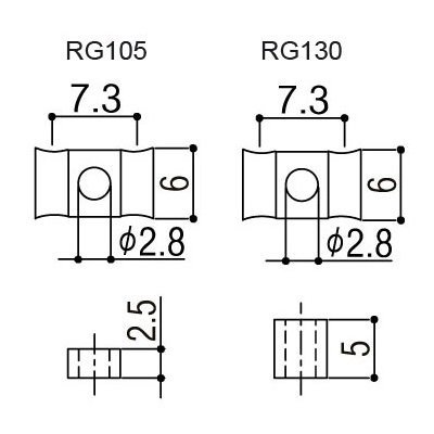 고토 RG105 RG130 스트링 가이드 렐릭 니켈 이미지 3