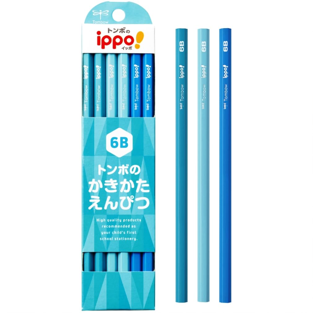 톰보 ippo 플레인 라이트블루 KB-KPC01-6B 6B 연필 12자루