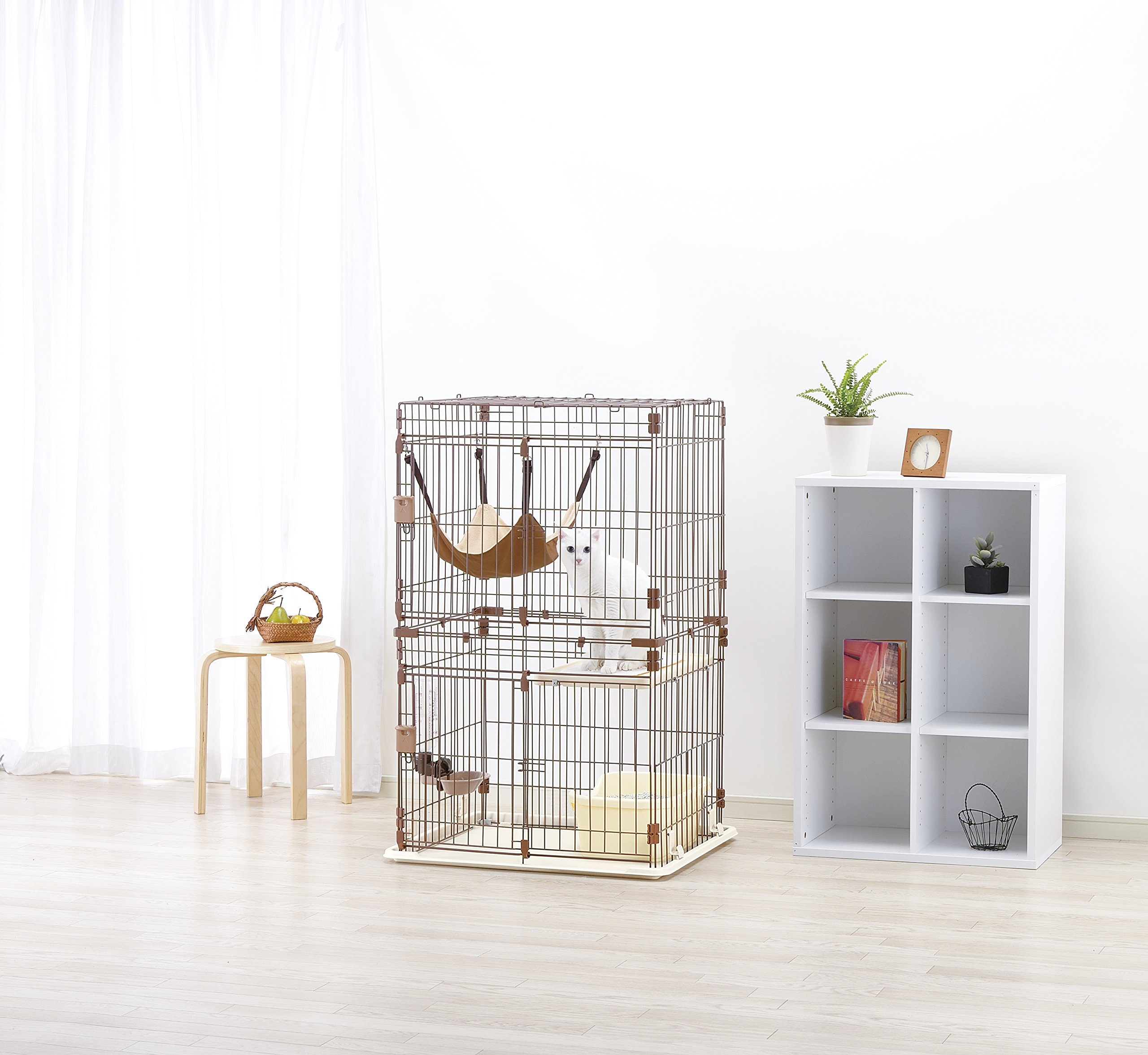 리첼 릴랙스 캣 서클 S 브라운 059781 고양이 케이지 72L 61W 777H cm 이미지 4