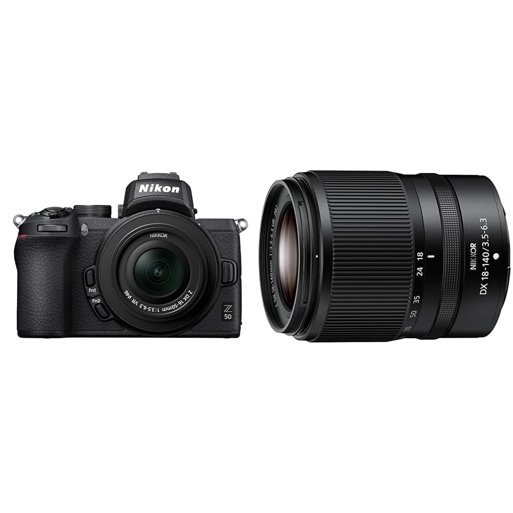 니콘 Z50 미러리스 카메라 16-50 18-140 VR 더블 줌 렌즈킷 블랙
