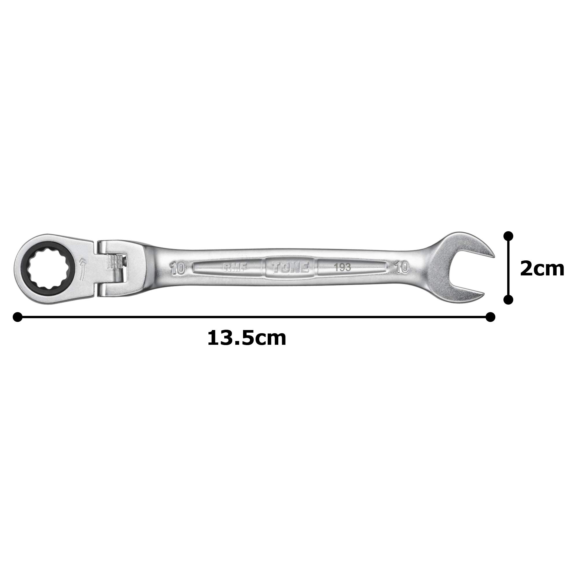 토네 플렉시블 라쳇 기어 렌치 HPRMF-10 10mm 이미지 5