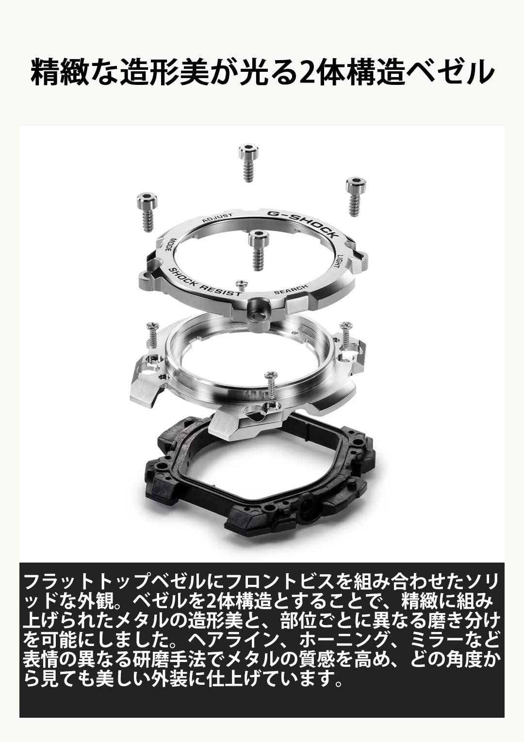 카시오 지샥 G-STEEL GST-B600D-1AJF 콤비네이션 콤팩트 메탈 밴드 블랙 이미지 5