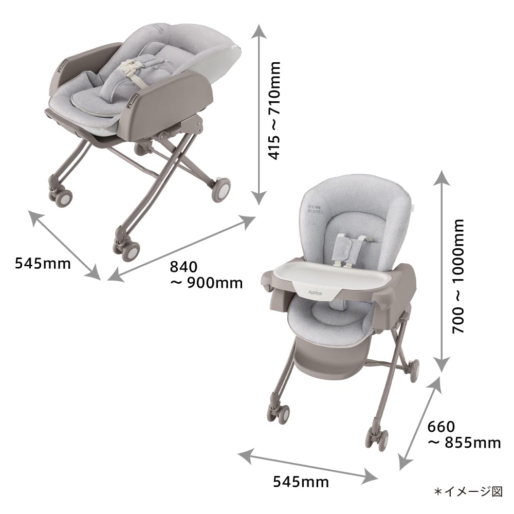 아프리카 유라리즘 스마트 프리미엄 AB 2168848 하이로우체어 수동 헤더그레이(GR) 이미지 3