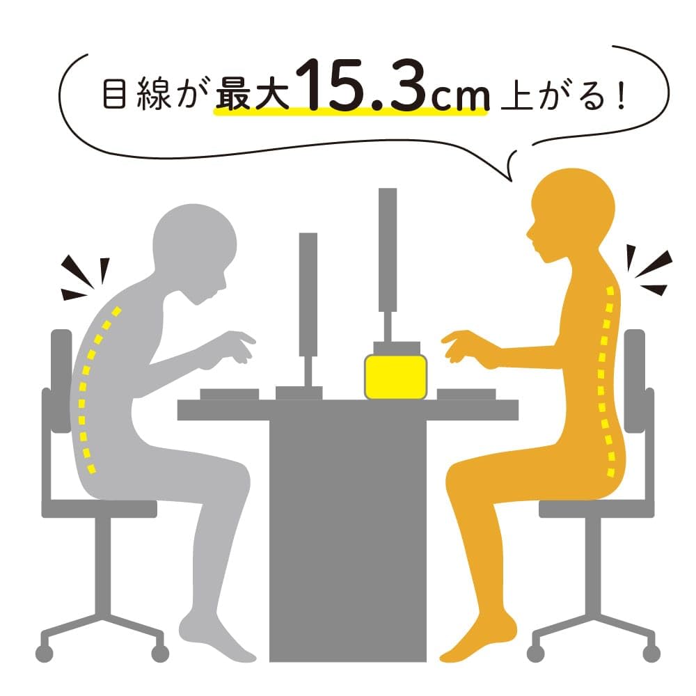 산코 THANKO LED 조명 모니터 스탠드 MSTC25CWH 수납형 이미지 6
