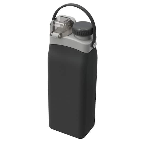니토리 접이식 실리콘 물병 600ml 다크그레이 이미지 7