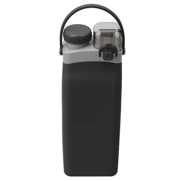 니토리 접이식 실리콘 물병 600ml 다크그레이 이미지 6
