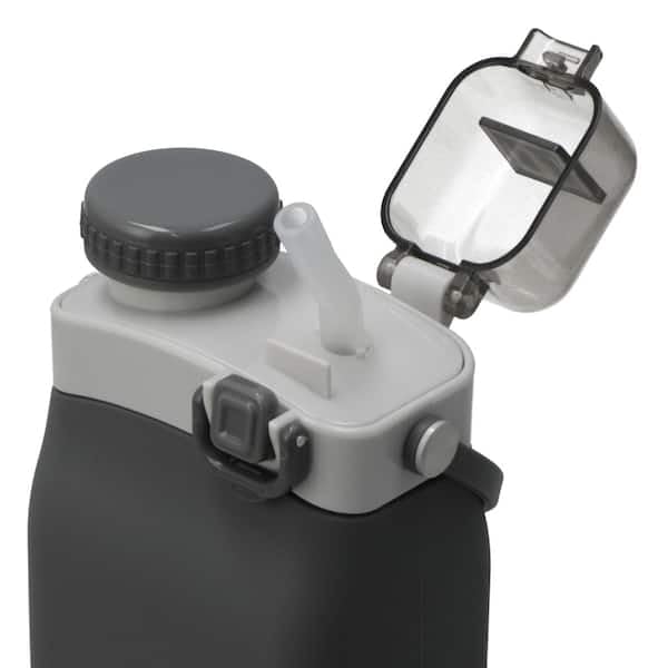 니토리 접이식 실리콘 물병 600ml 다크그레이 이미지 12