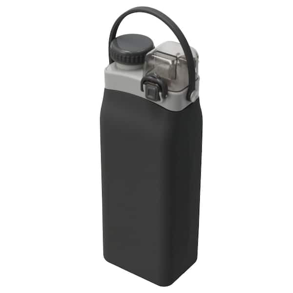 니토리 접이식 실리콘 물병 600ml 다크그레이 이미지 5