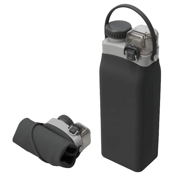 니토리 접이식 실리콘 물병 600ml 다크그레이 이미지 1