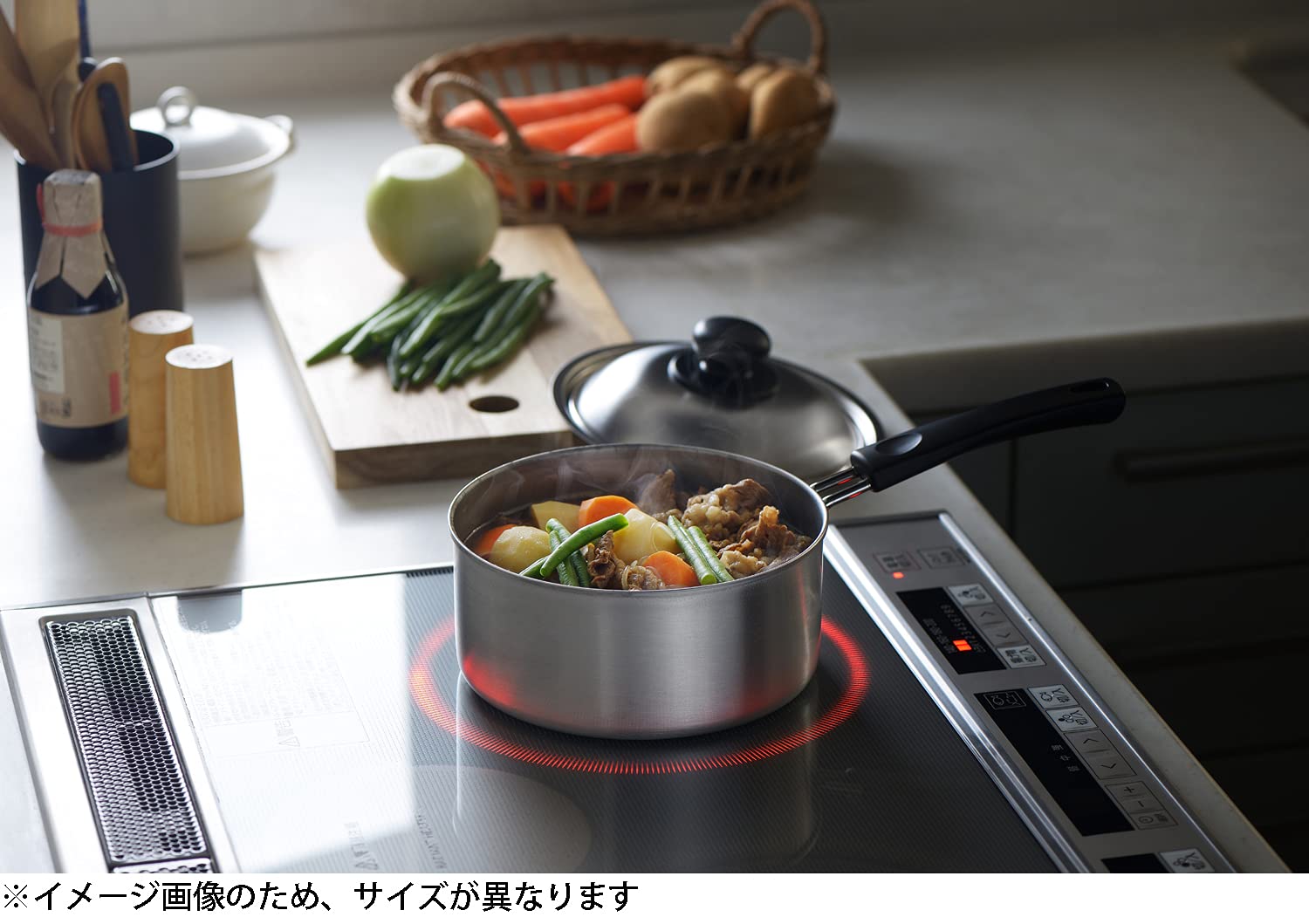 요시카와 COOK EASY SJ3319 16cm 편수냄비 실버 IH겸용 편수냄비 16cm 이미지 3
