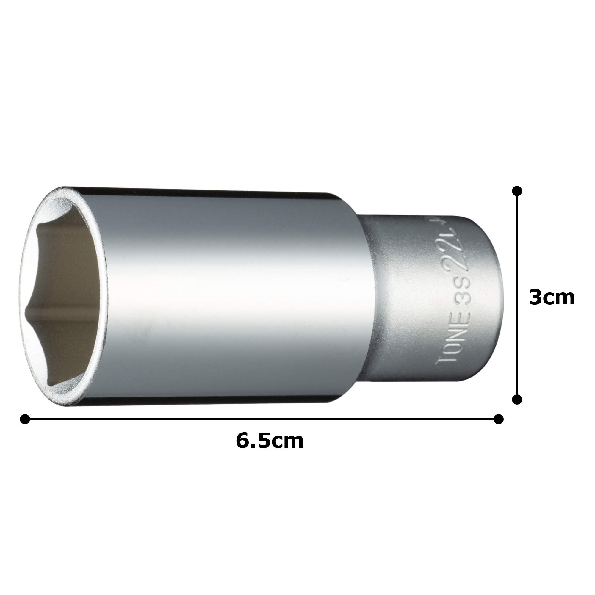 토네 HP3S-22L 6각 딥소켓 9.5mm 22mm 이미지 5