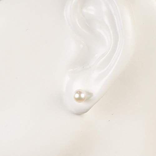 교세라 플래티넘 아코야 진주 귀걸이 6.0mm 6.5mm 스터드 이미지 3