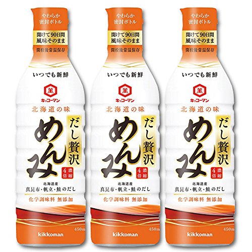 기꼬만 홋카이도 한정 멘미 육수 450ml 3개 세트