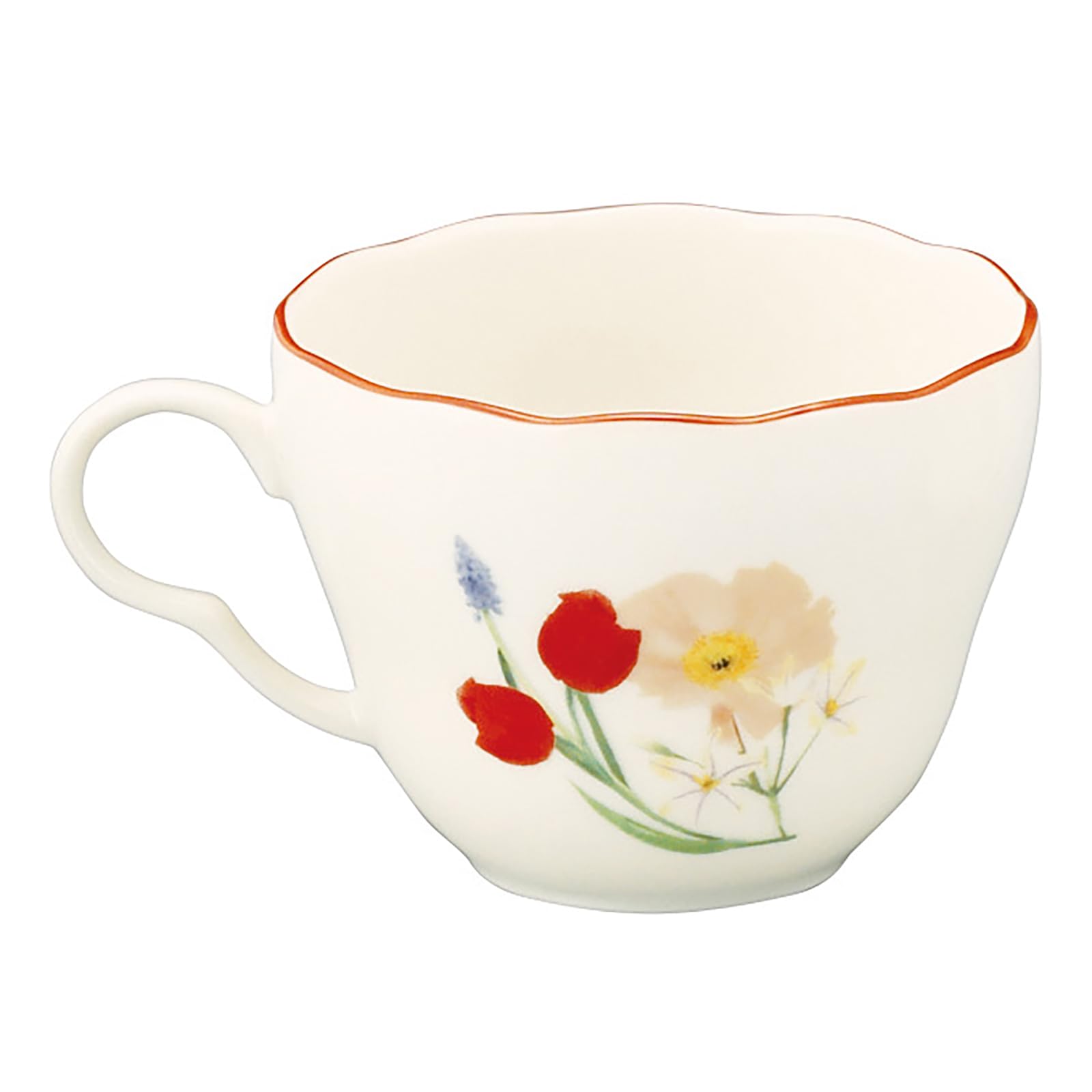 야마카 플로리오그래피 튤립 HBK12-28 230ml 티컵 소서 옐로우 앤틱 이미지 5