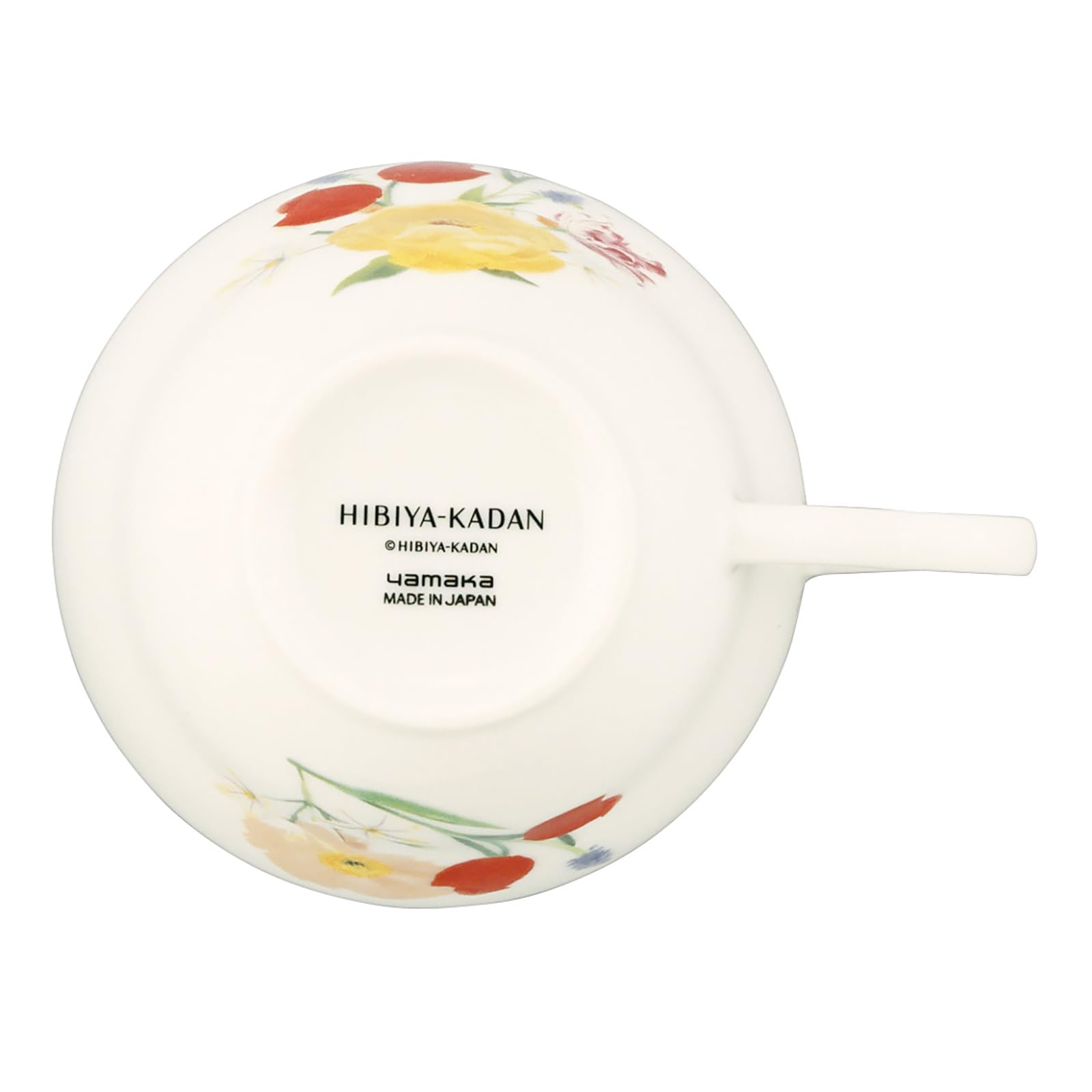 야마카 플로리오그래피 튤립 HBK12-28 230ml 티컵 소서 옐로우 앤틱 이미지 7