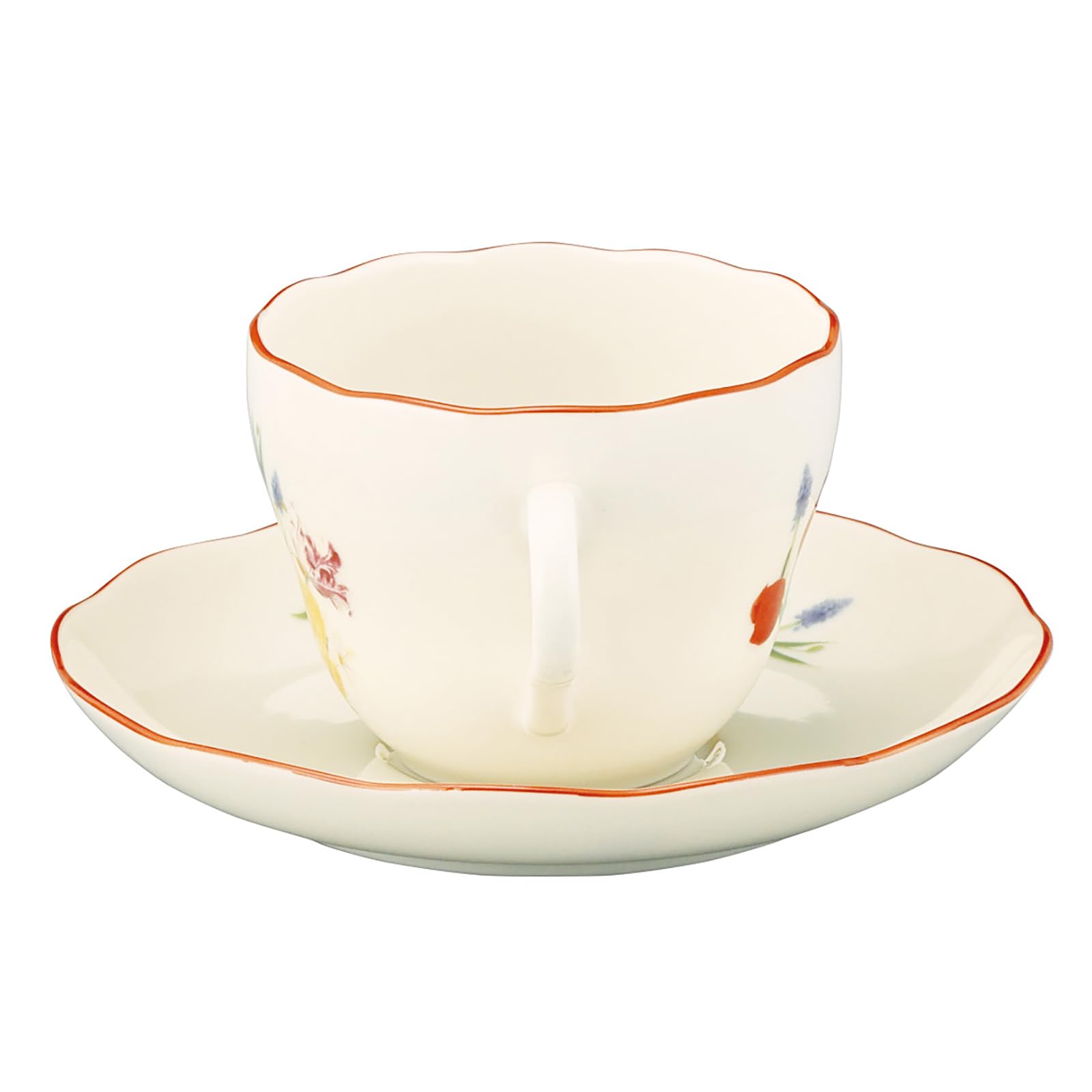 야마카 플로리오그래피 튤립 HBK12-28 230ml 티컵 소서 옐로우 앤틱 이미지 3