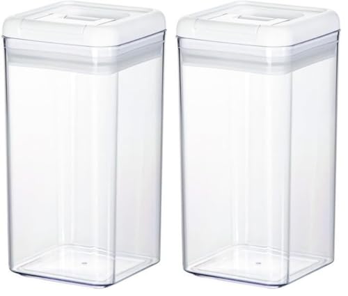 니토리 레버 밀폐용기 화이트 8931113 M 1200ml 2개입 세척가능 이미지 2