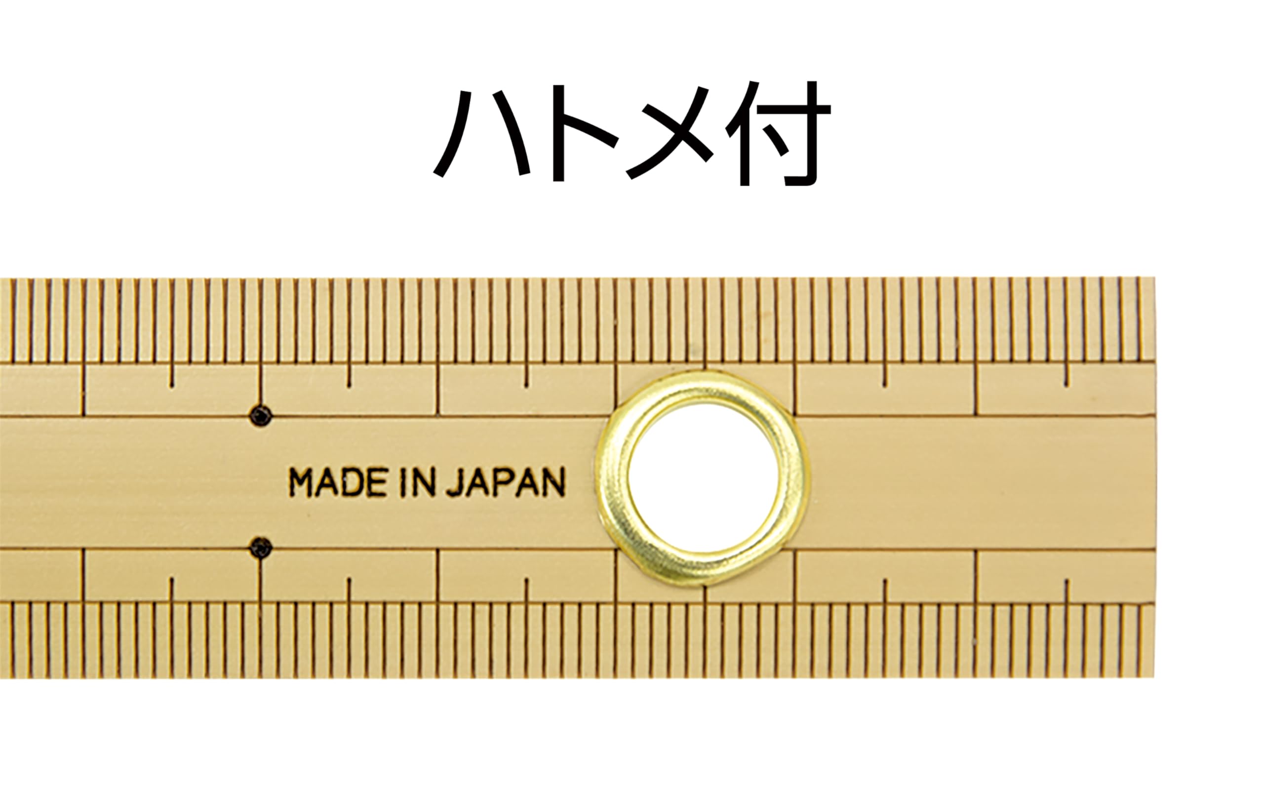 신와 대나무 자 71760 30cm 상하단 1mm 눈금 아일렛 포함 이미지 4