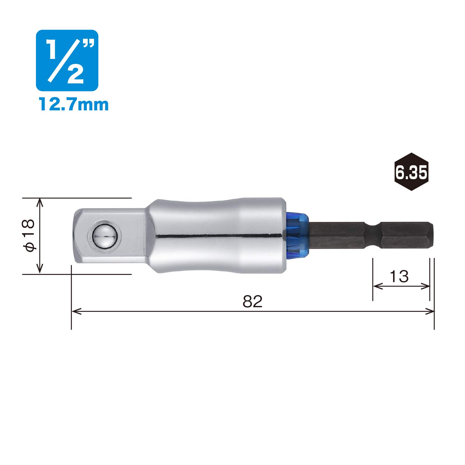 베셀 초강단 미러 소켓 어댑터 MTA20BSQ4 12.7mm 이미지 2