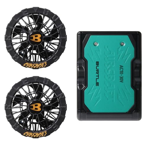 BURTLE 에어크래프트 팬 30V 배터리 세트 AC10+AC10-2 마린 블랙