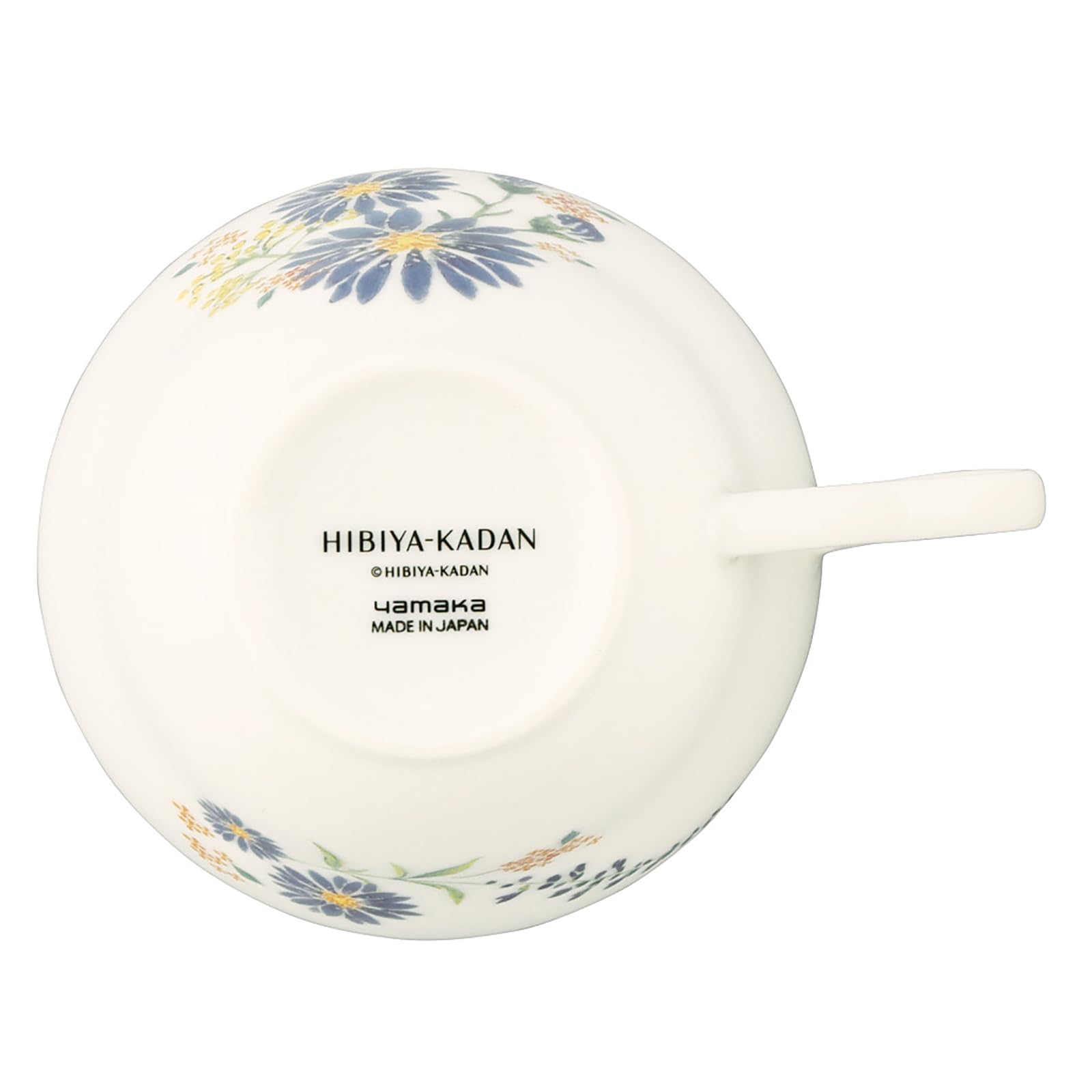 야마카 플로리오그래피 공작초 HBK13-28 230ml 티컵 소서 블루 앤틱 이미지 6