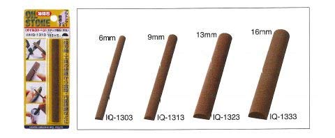 나니와 반달형 13mm 오일스톤 스틱 세목 320방 IQ1323 이미지 2