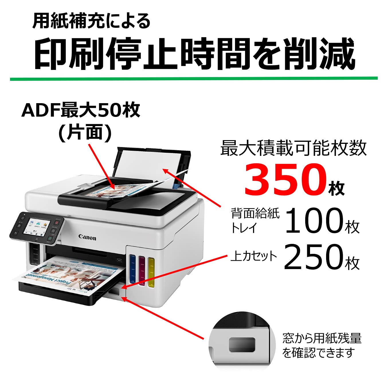 캐논 GX시리즈 GX6030 무한잉크 복합기 250매 급지 복사 이미지 4