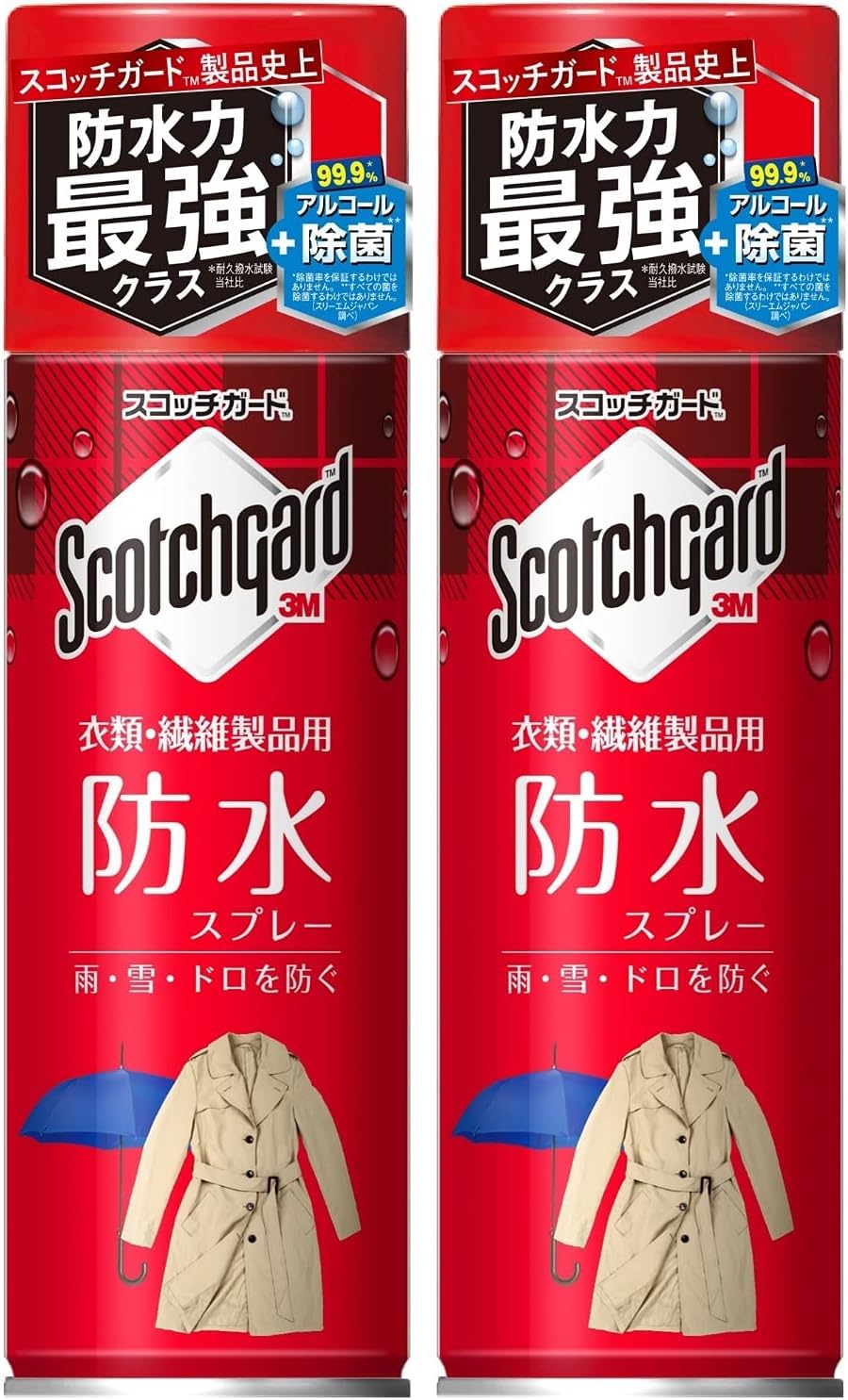 3M 스카치가드 의류용 강력 방수 스프레이 의류용 대 300~350ml 2본