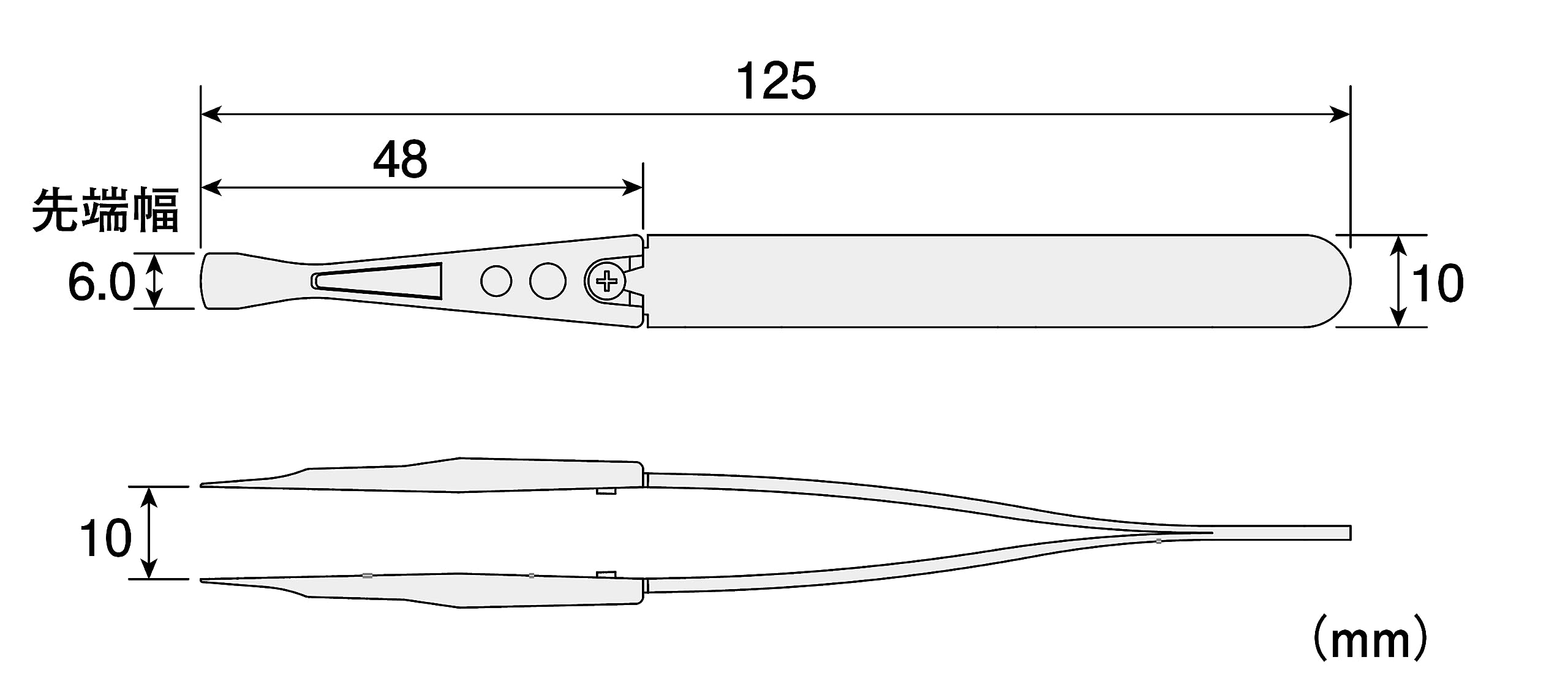 호잔 투명 팁 핀셋 헤라형 P-645-A 125mm 정밀 작업용 핀셋 단품 이미지 5