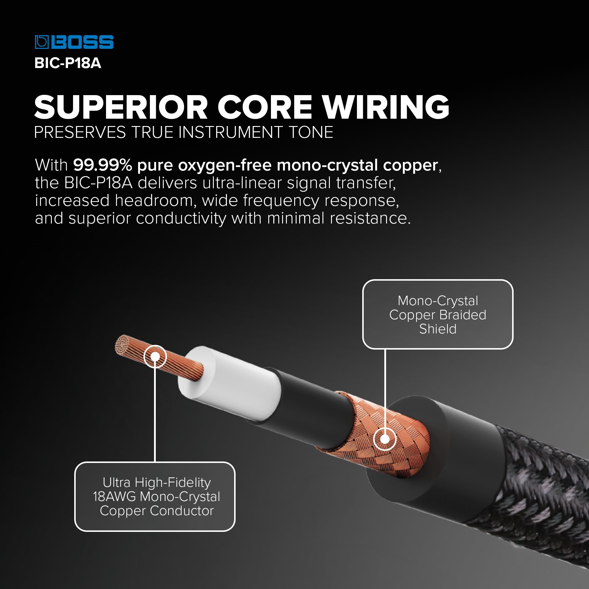 보스 BIC-P18A 5.5m 기타 실드 케이블 이미지 4