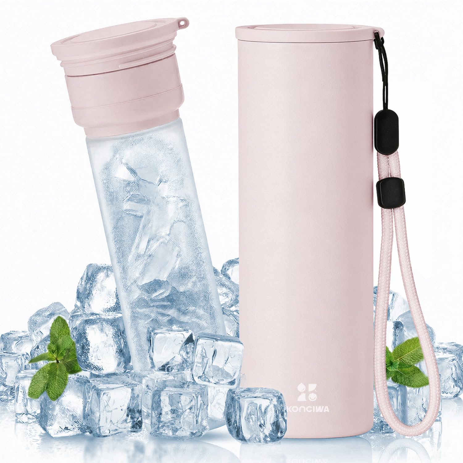 콘치와 Series FREE 라이트핑크 140ml 미니 아이스팩 보틀 진공단열