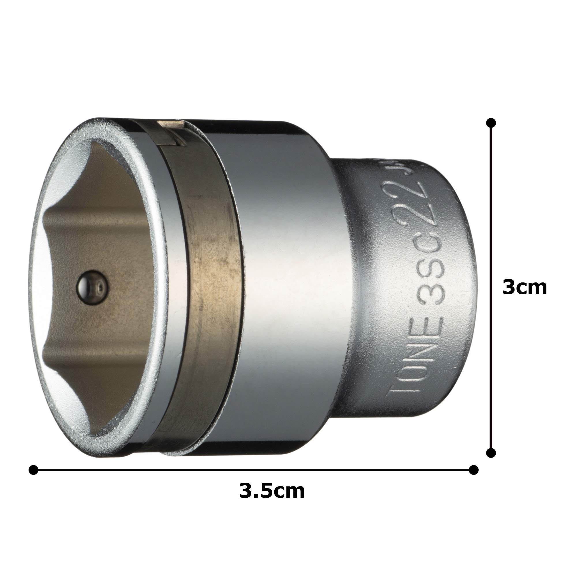 토네 HP3SC-22 22mm 너트캐치 소켓 9.5sq 이미지 5