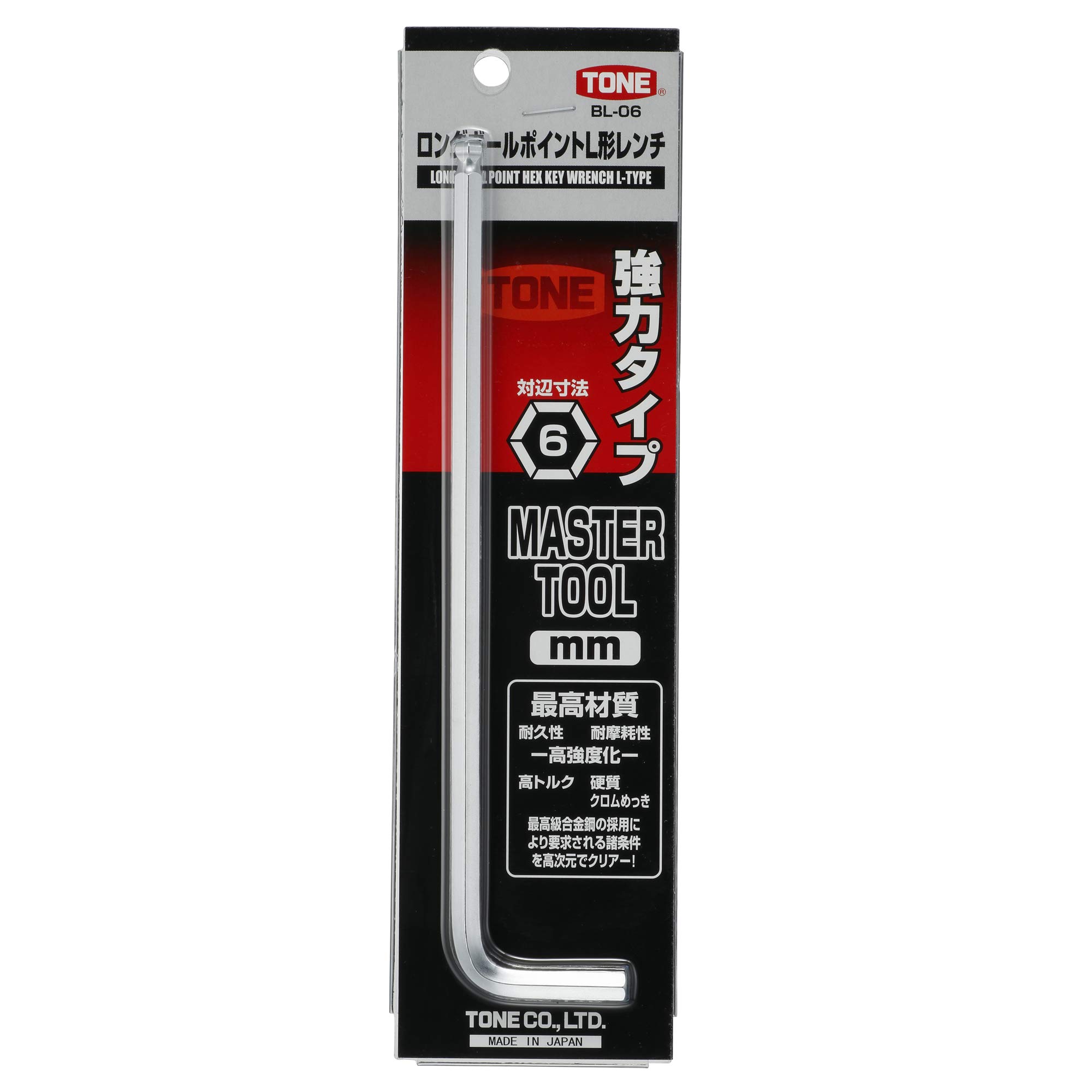 토네 BL-06 6mm 롱 볼포인트 L형 렌치 이미지 3