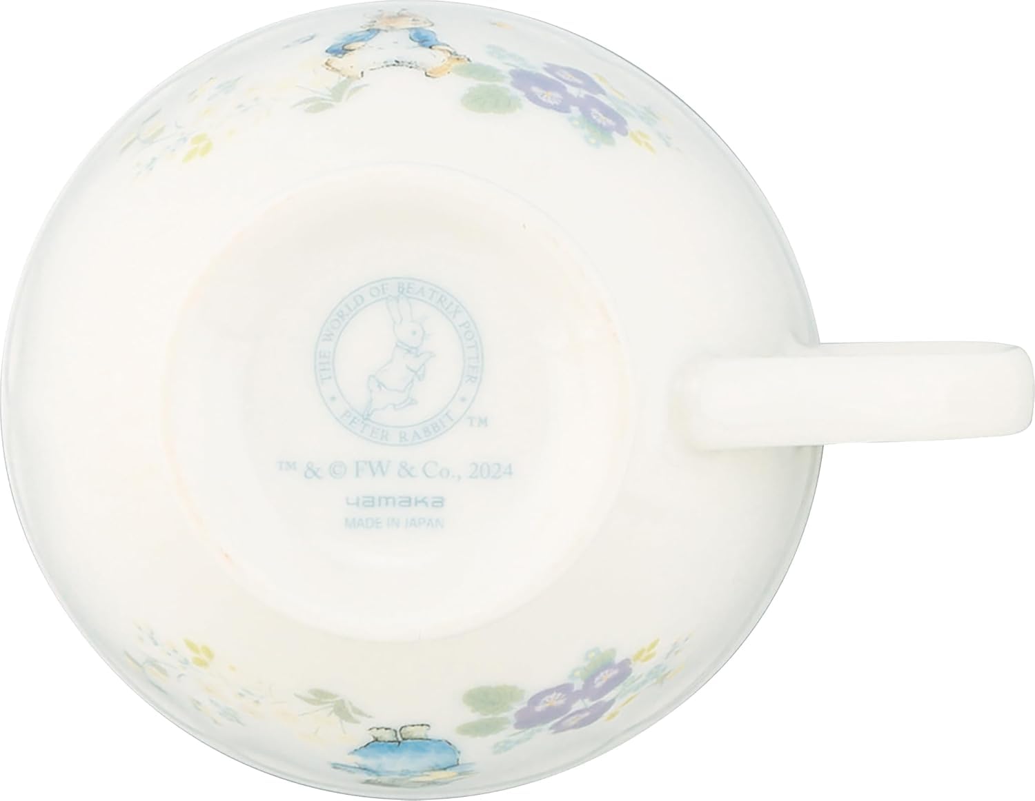 야마카 피터래빗 찻잔 세트 PR651-28 220ml 샤비시크 플라워 이미지 3