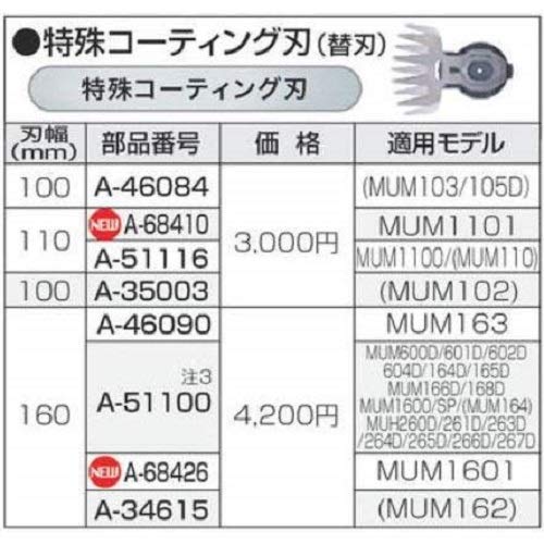 마키타 잔디깎이 교체날 110mm A-68410 이미지 3