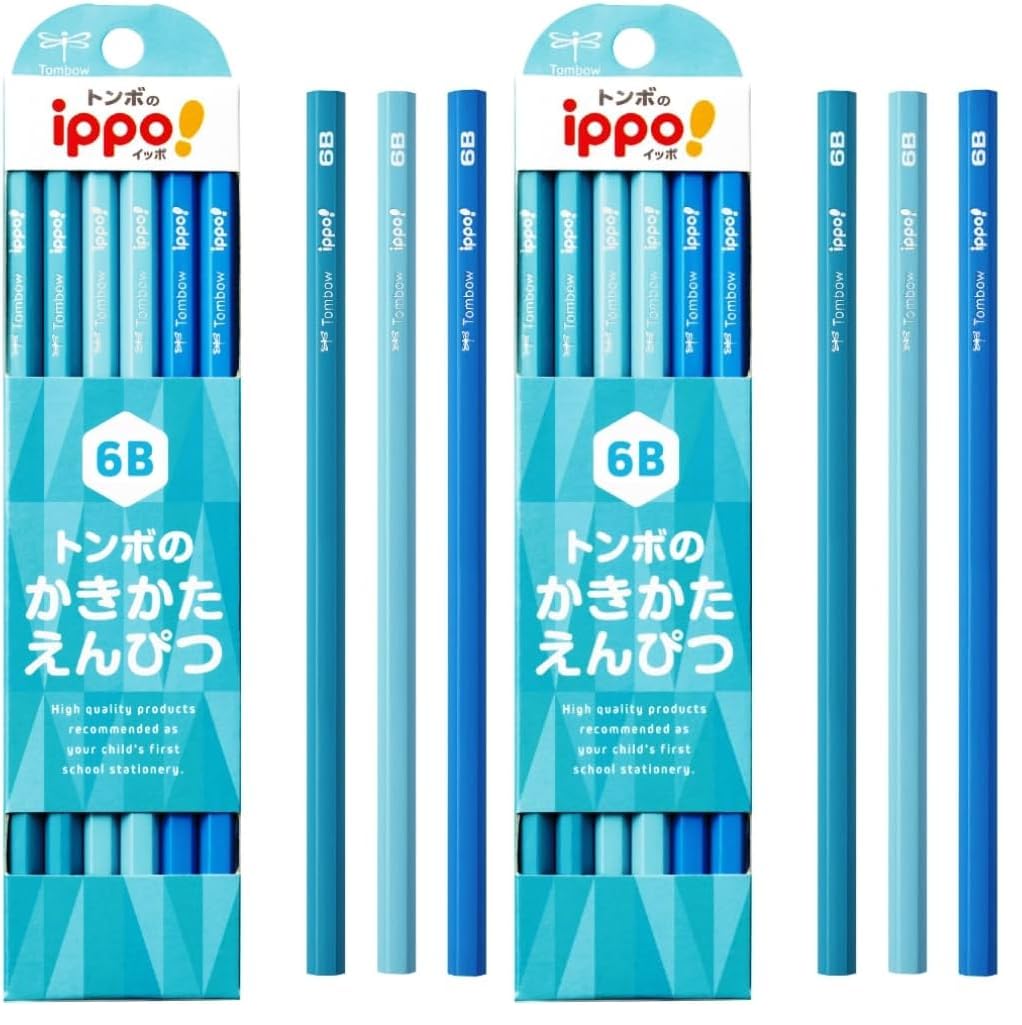 톰보 ippo 플레인 KB-KPC01-6B 라이트블루 6B 연필 6B 2다스